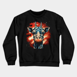 Patriotic Giraffe Crewneck Sweatshirt